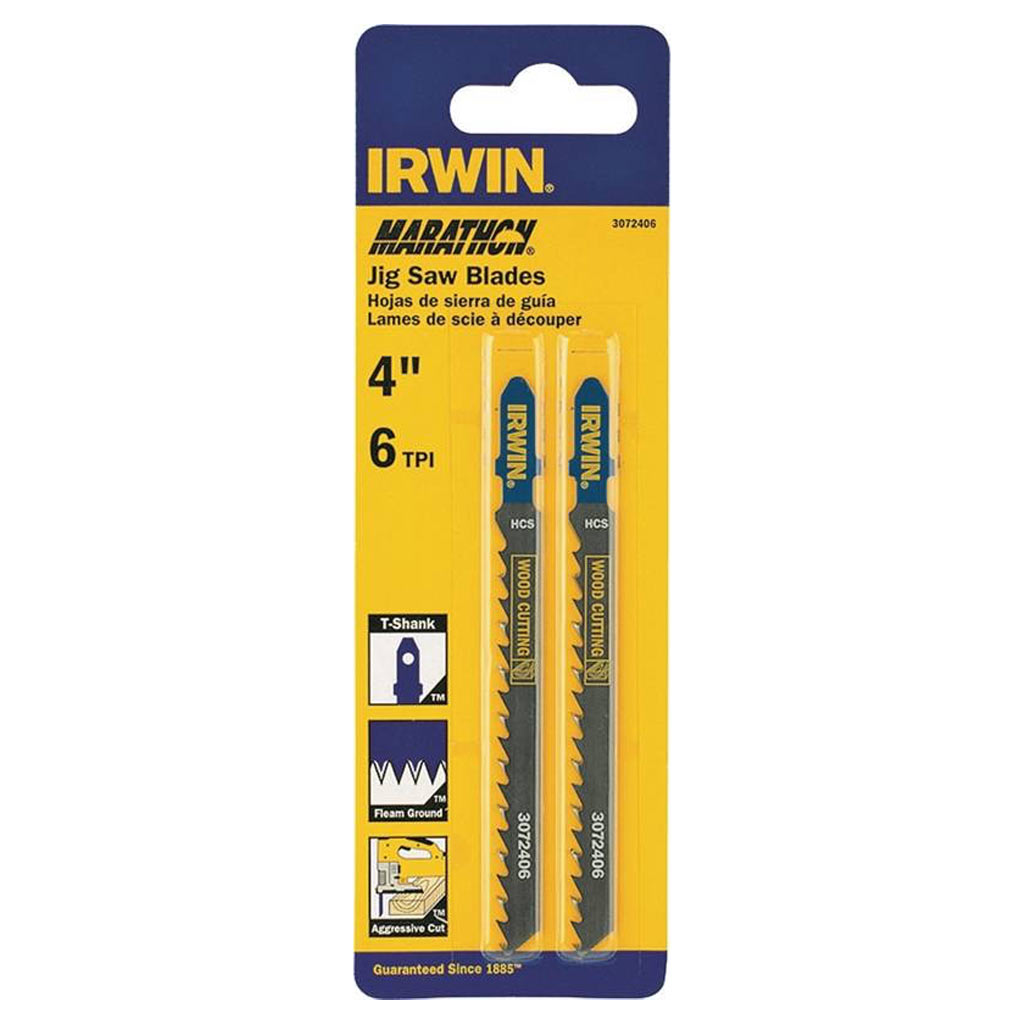 IRWIN JIG SAW BLADE 4"L 6TPI