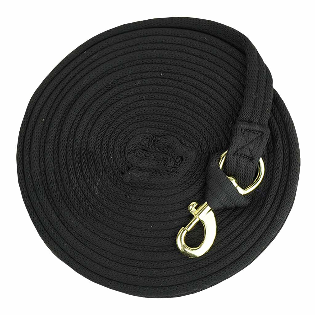 TOUGH 1 ROLLED LUNGE LINE - BLACK 25'