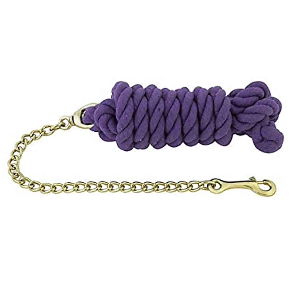 GER-RYAN COTTON LEAD W/ 24&quot; CHAIN PURPLE