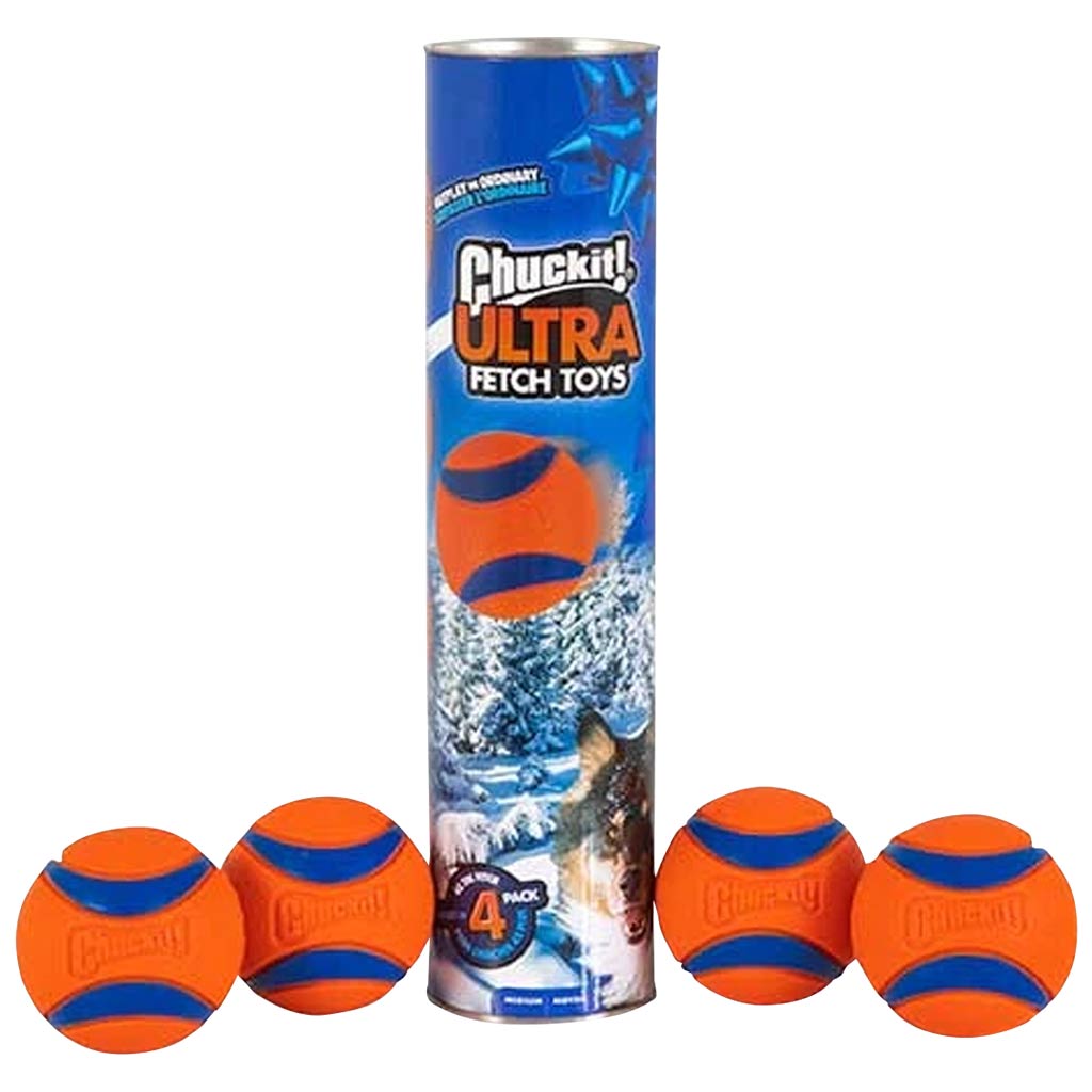 DMB - CHUCKIT! HOLIDAY CANNISTER ULTRA BALL MEDIUM 4PK