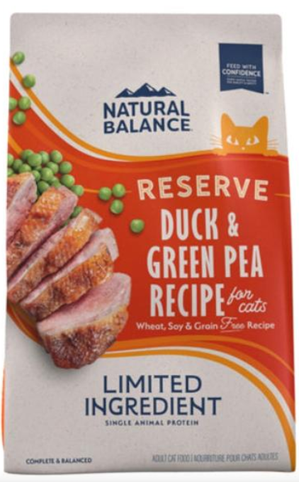NATURAL BALANCE CAT GF DUCK AND PEA 4LB