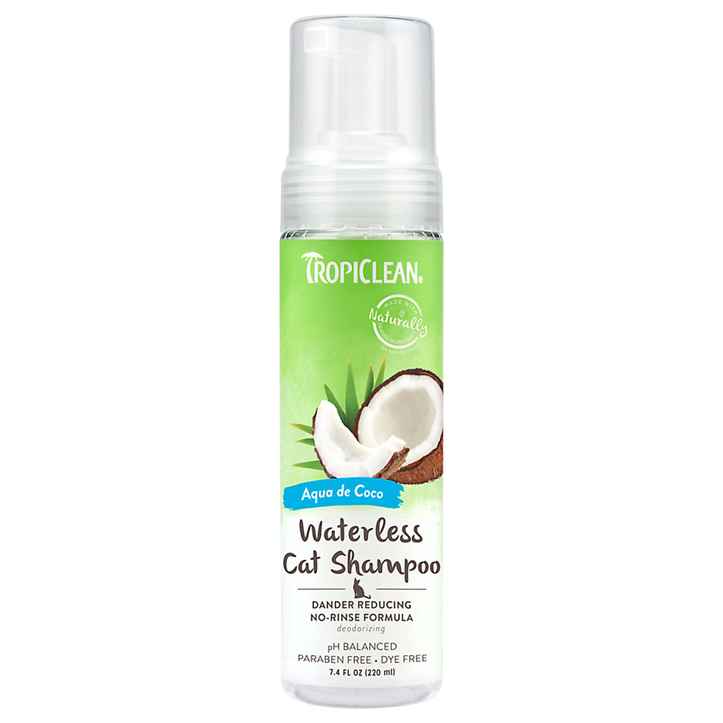 DR - TROPICLEAN CAT DANDER REDUCING WATERLESS SHAMPOO 7.4OZ