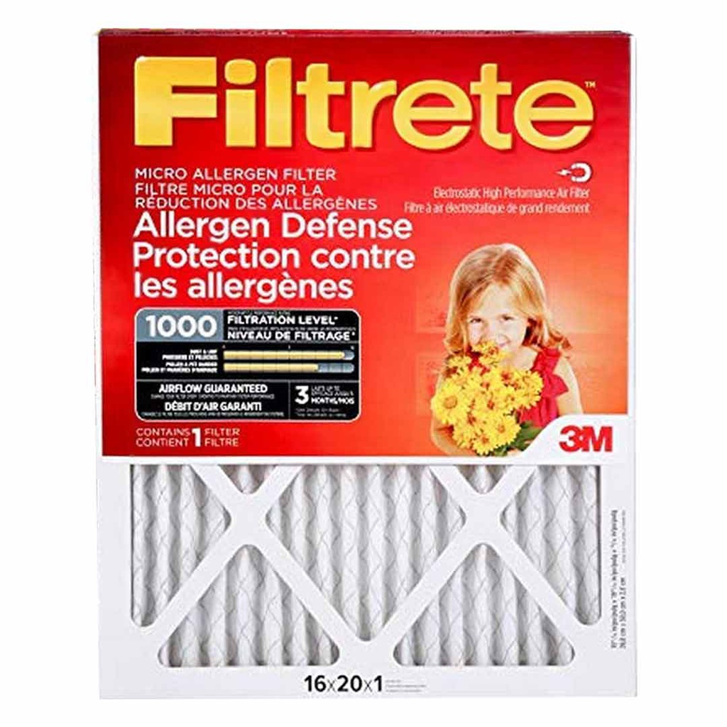 FILTRETE FILTER AC MICRO 16X20X1"