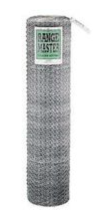 RANGEMASTER POULTRY NETTING 20GA 50'LX36&quot;W, 1&quot; HEX MESH GALV.