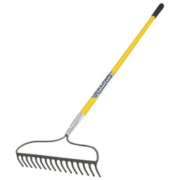 [10037984] VULCAN BOW RAKE 17&quot; 16-TINE STEEL 60&quot; FIBERGLSS HNDL- 34548 R16-AMF