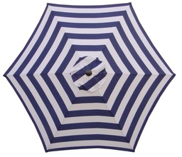 [10050490] SEASONAL TRENDS UMBRELLA 9FT CANOPY NAVY/WHITE STRIPES