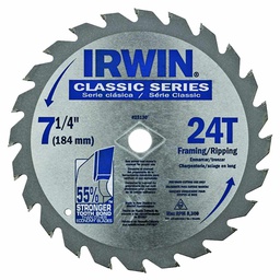 [10072606] IRWIN CIRCULAR WOOD SAW BLADE, 7-1/4&quot;DIA, 24 TEETH
