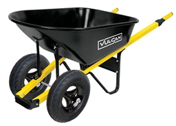 [10076450] VULCAN 34885 WHEELBARROW 6 CU FT STEEL DUAL WHEELS COMPLETE