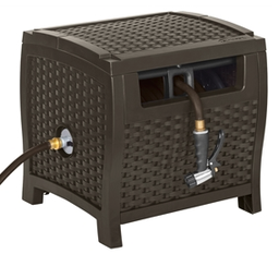 [10078996] DMB - SUNCAST HOSE REEL TRUNK 175FT WICKER RESIN PTW175