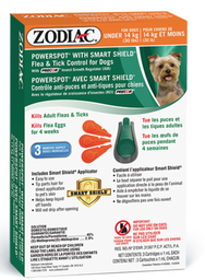 [10079170] DMB - ZODIAC SMART SHIELD POWER SPOT DOGS UNDER 14KG 3 TUBES W/APPLICATOR