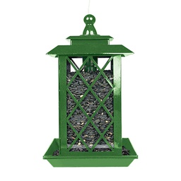 [10085398] PINEBUSH MIXED SEED LANTERN STYLE BIN FEEDER GREEN