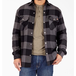 [10085816] DMB - DICKIES MENS SHERPA LINED FLANNEL SHIRT BLACK/DARK SLATE XX-LARGE