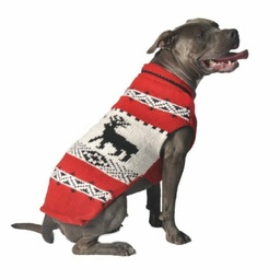 [10087830] DV - CHILLY DOG KNIT APRES SKI SWEATER- REINDEER RED S