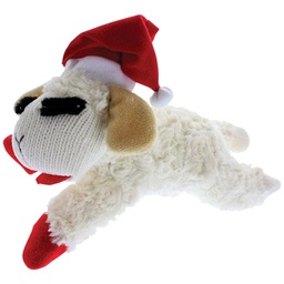 [10089768] MULTIPET LAYING DOWN LAMB CHOP W SANTA HAT 6&quot;