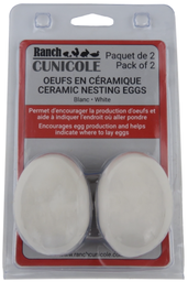 [10094840] WHITE CERAMIC EGGS 2PK