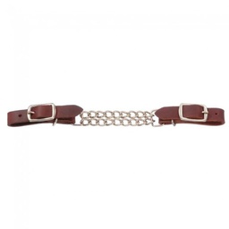 [10025118] GER-RYAN CURB CHAIN LEATHER DOUBLE CHAIN BROWN