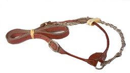 [10029660] BELLS CALF HALTER W/ LEAD LEATHER BLACK 1&quot;